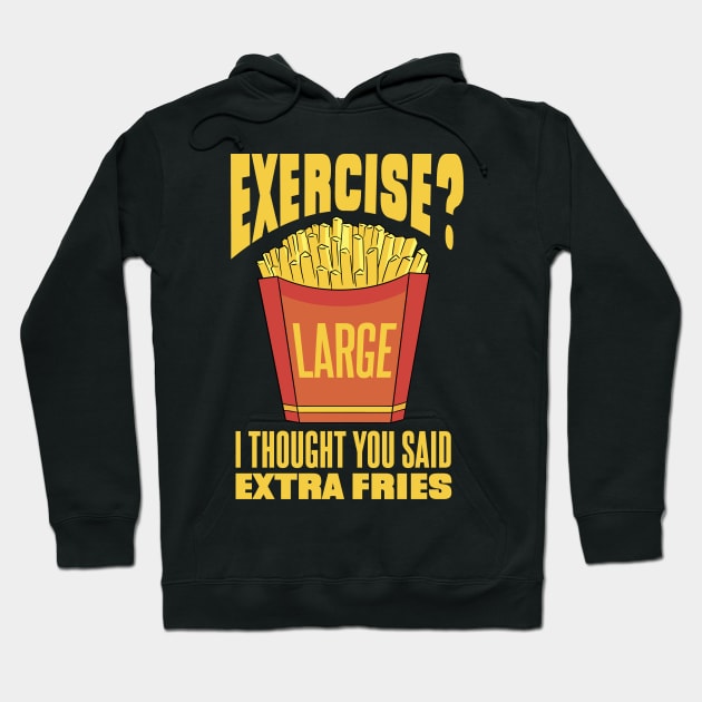 Large french fries Hoodie by FunSillyShop